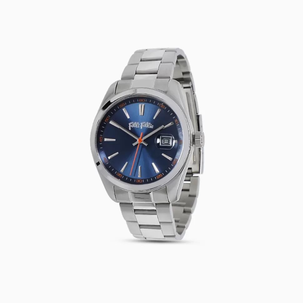Women Folli Follie Bracelet^All Time Bracelet Watch With Large Case And Blue Dial