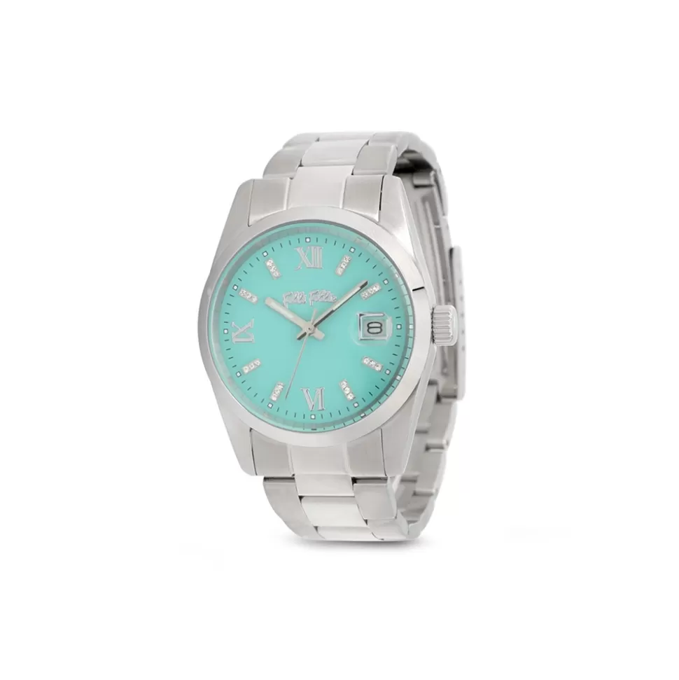 Women Folli Follie Bracelet^All Time Bracelet Watch With Small Case And Turquoise Dial