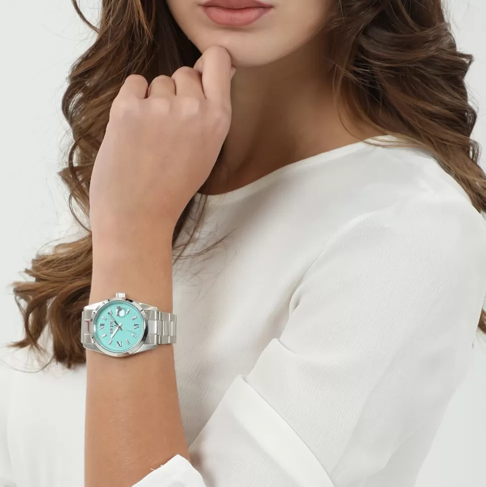 Women Folli Follie Bracelet^All Time Bracelet Watch With Small Case And Turquoise Dial