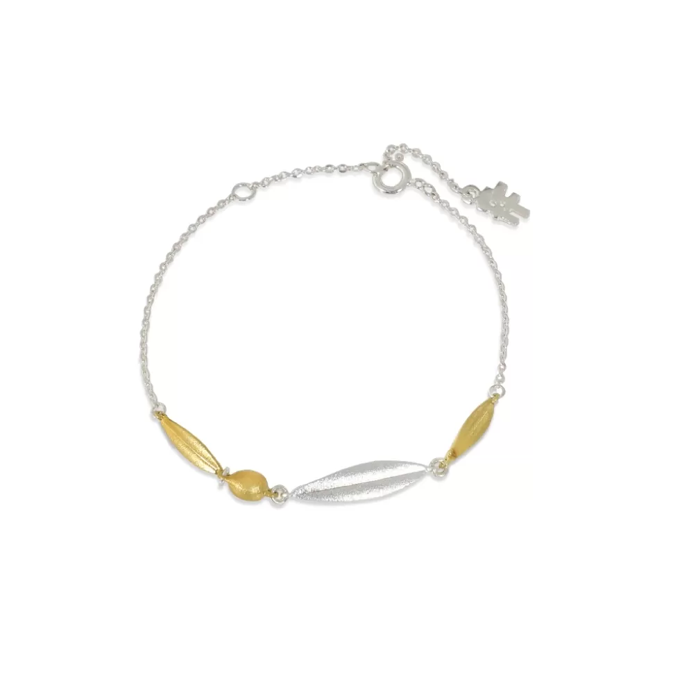 Women Folli Follie Bracelets^Anima Olea Bi-Color Bracelet With Leaves And Olive Motif