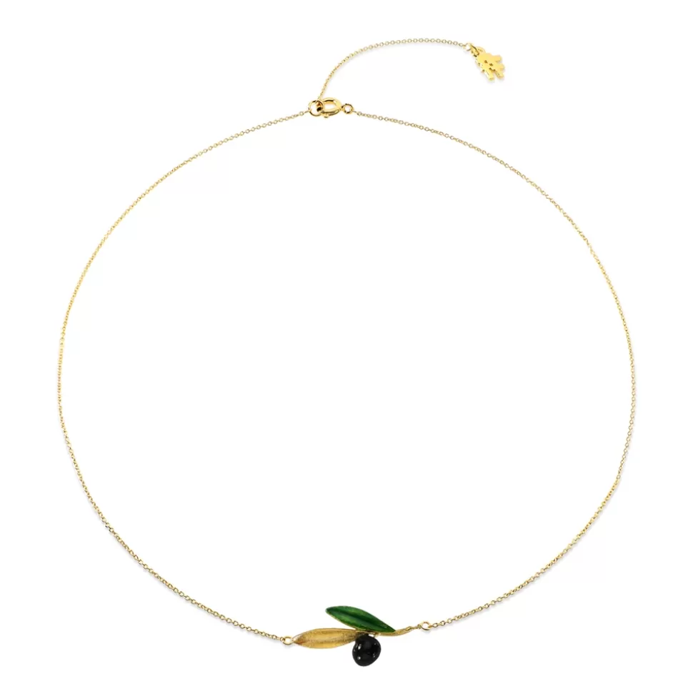 Women Folli Follie Necklaces^Anima Olea Short Silver Necklace With Leaves And Olive Motif