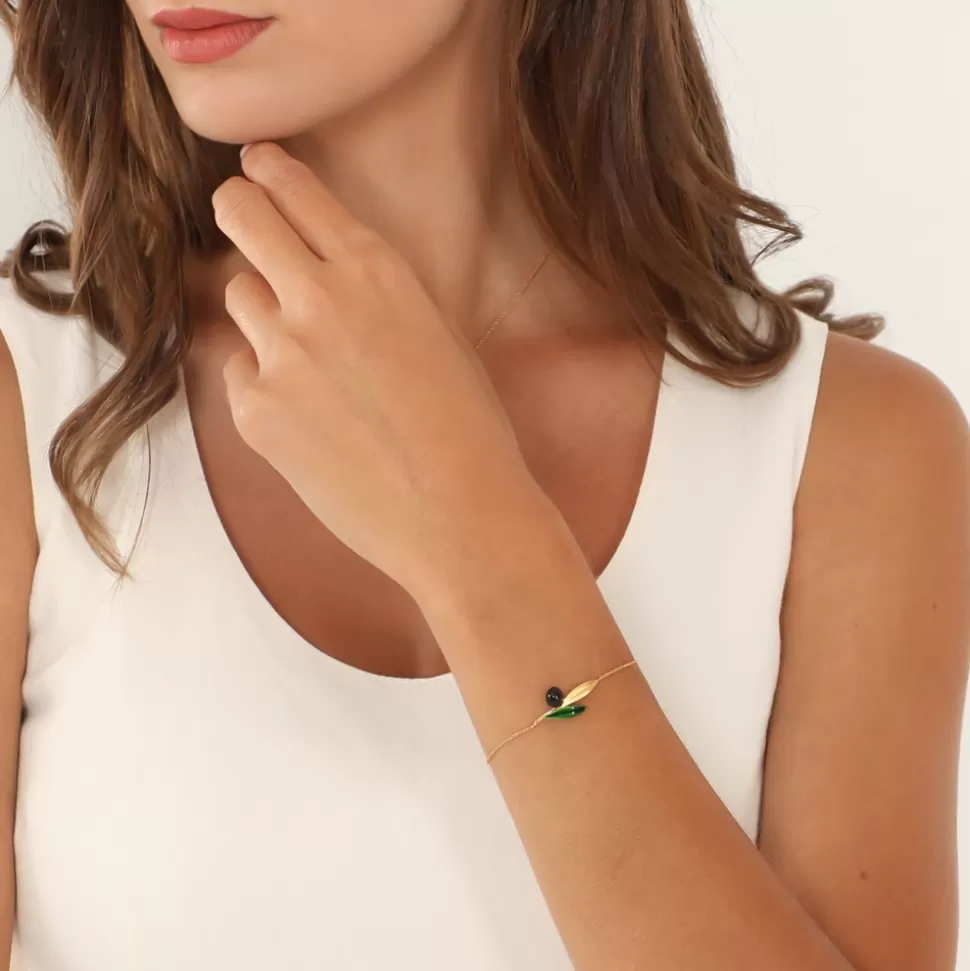 Women Folli Follie Bracelets^Anima Olea Silver Chain Bracelet With Leaves And Olive Motif