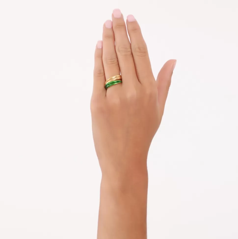 Women Folli Follie Rings^Anima Olea Silver Ring With Olive Leaves Motif