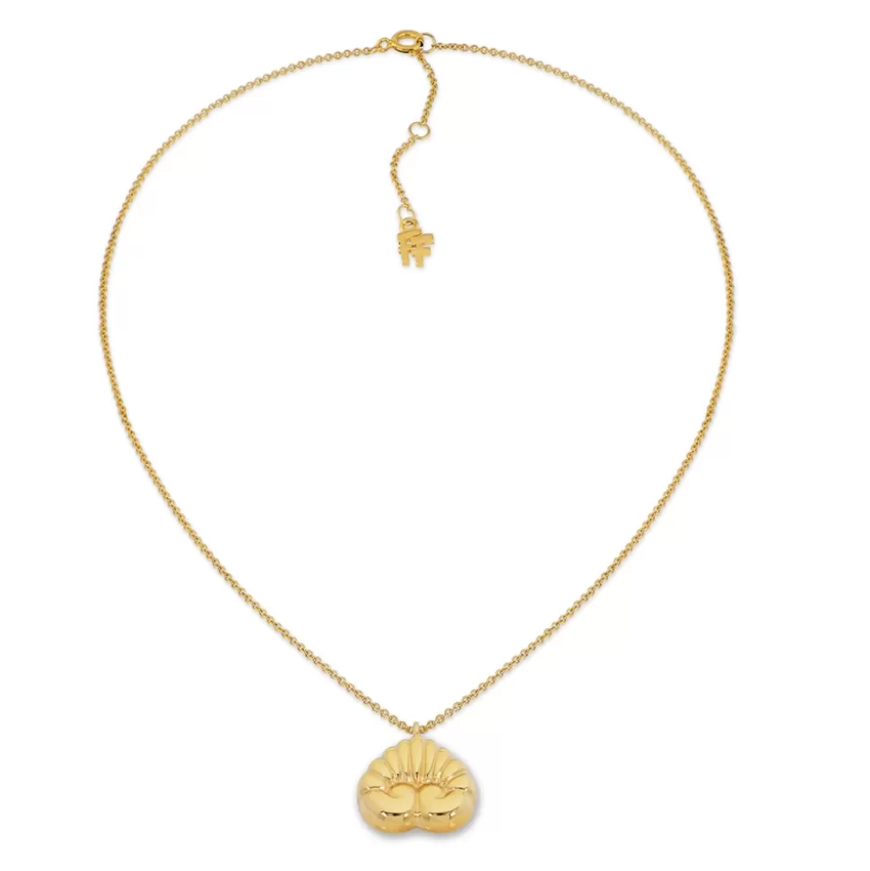 Women Folli Follie Necklaces^Archaics Short Gold Plated Necklace With Anthemion