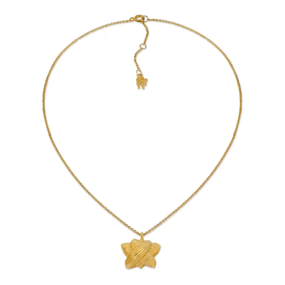 Women Folli Follie Necklaces^Archaics Short Gold Plated Necklace With Chiton Motif