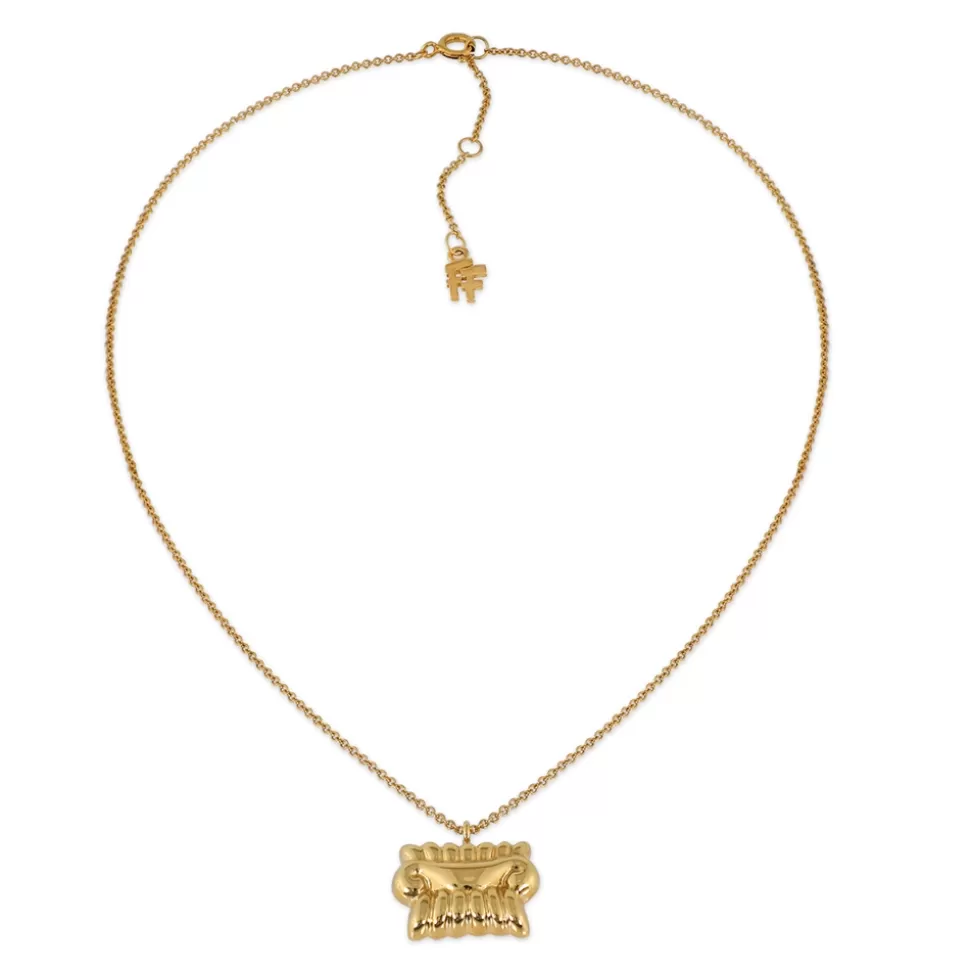 Women Folli Follie Necklaces^Archaics Short Gold Plated Necklace With Ionic Motif