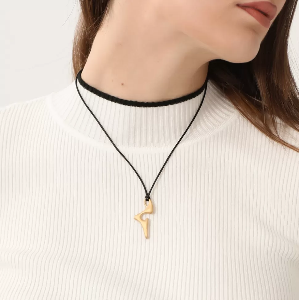 Women Folli Follie Necklaces^Beauty Flow Cord Necklace With Matte Irregular Motif