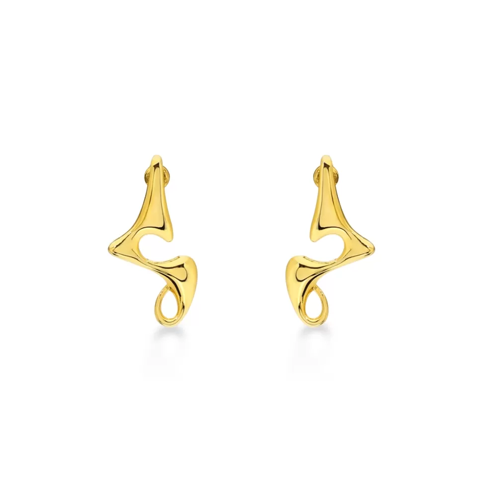 Women Folli Follie Earrings^Beauty Flow Medium Gold Plated Earrings