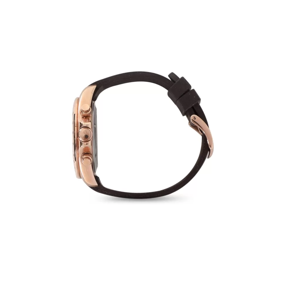 Women Folli Follie Chronograph^Color Me Freesilicone Strap Rose Gold Plated Watch