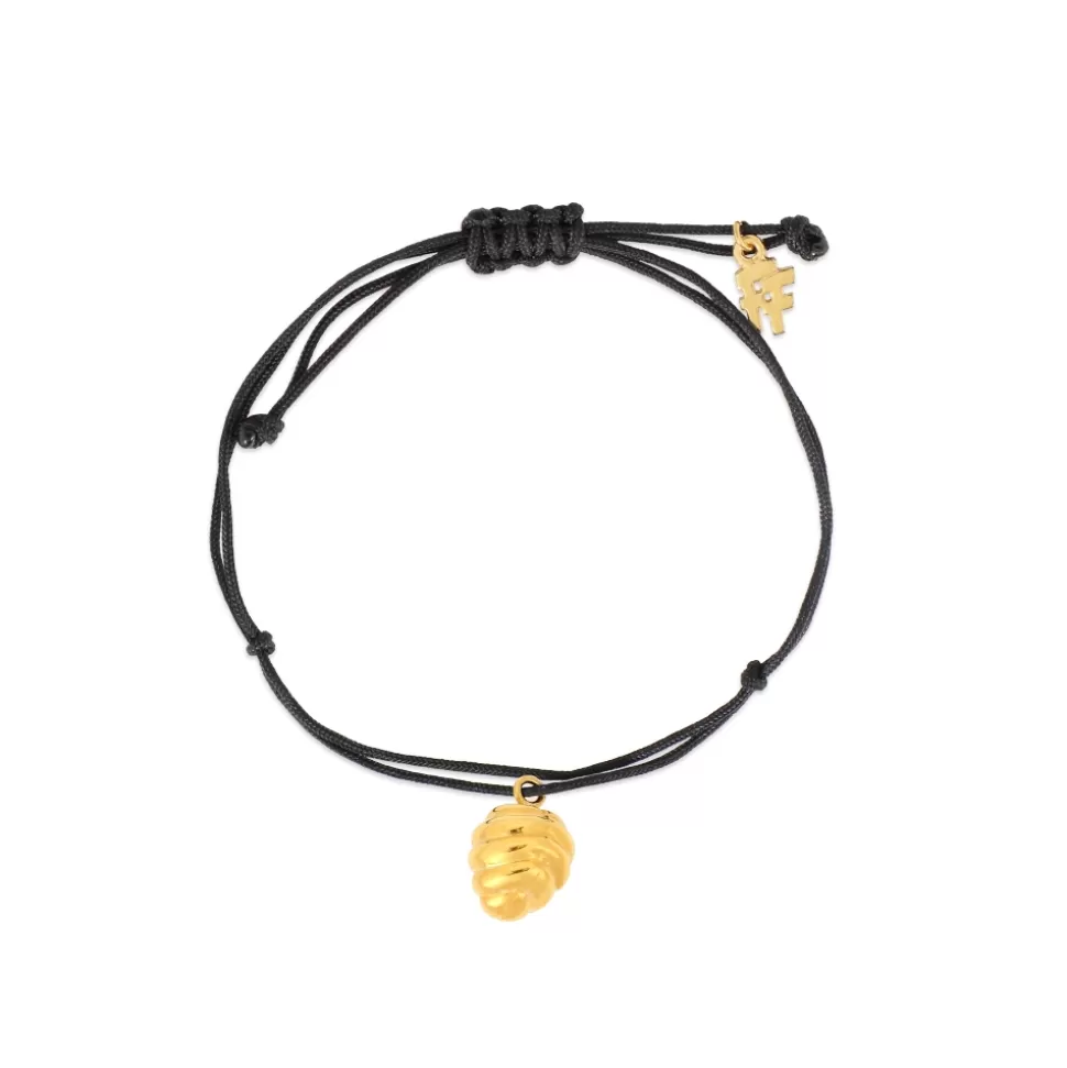 Women Folli Follie Bracelets^Fashionable.Me Cord Bracelet With Gold Plated Beehive Motif