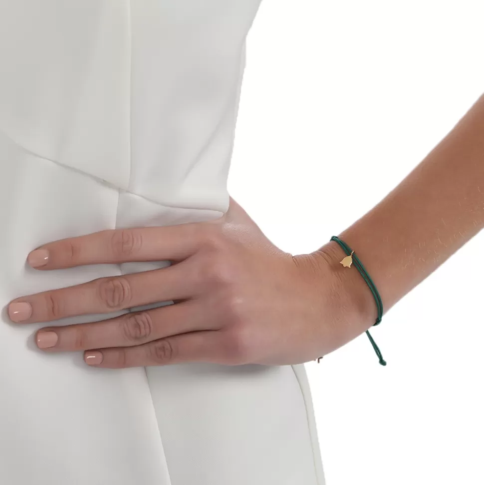 Women Folli Follie Bracelets^Fashionable.Me Cord Bracelet With Gold Plated Bell Motif
