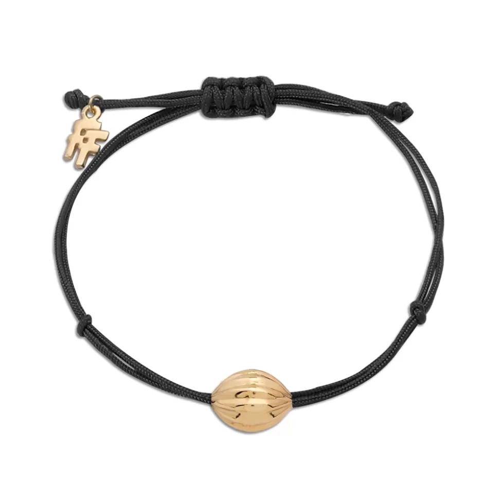 Women Folli Follie Bracelets^Fashionable.Me Cord Bracelet With Gold Plated Boube Motif