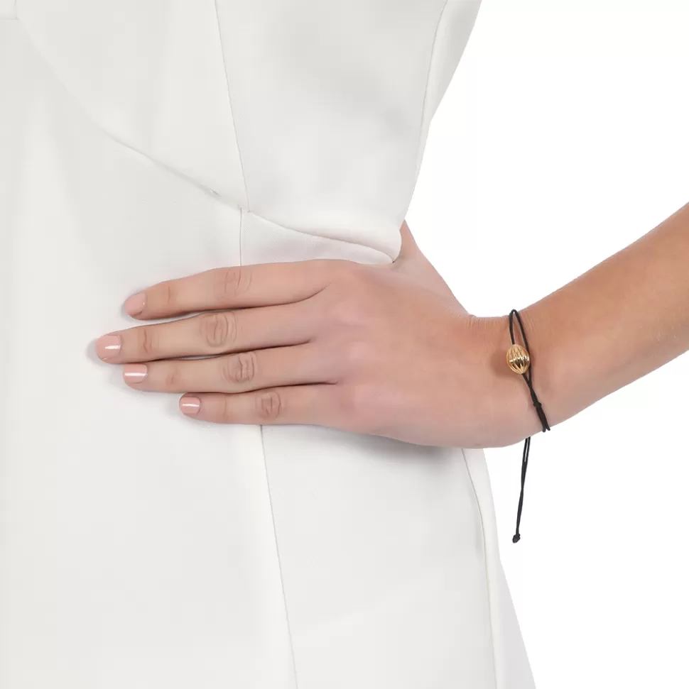 Women Folli Follie Bracelets^Fashionable.Me Cord Bracelet With Gold Plated Boube Motif