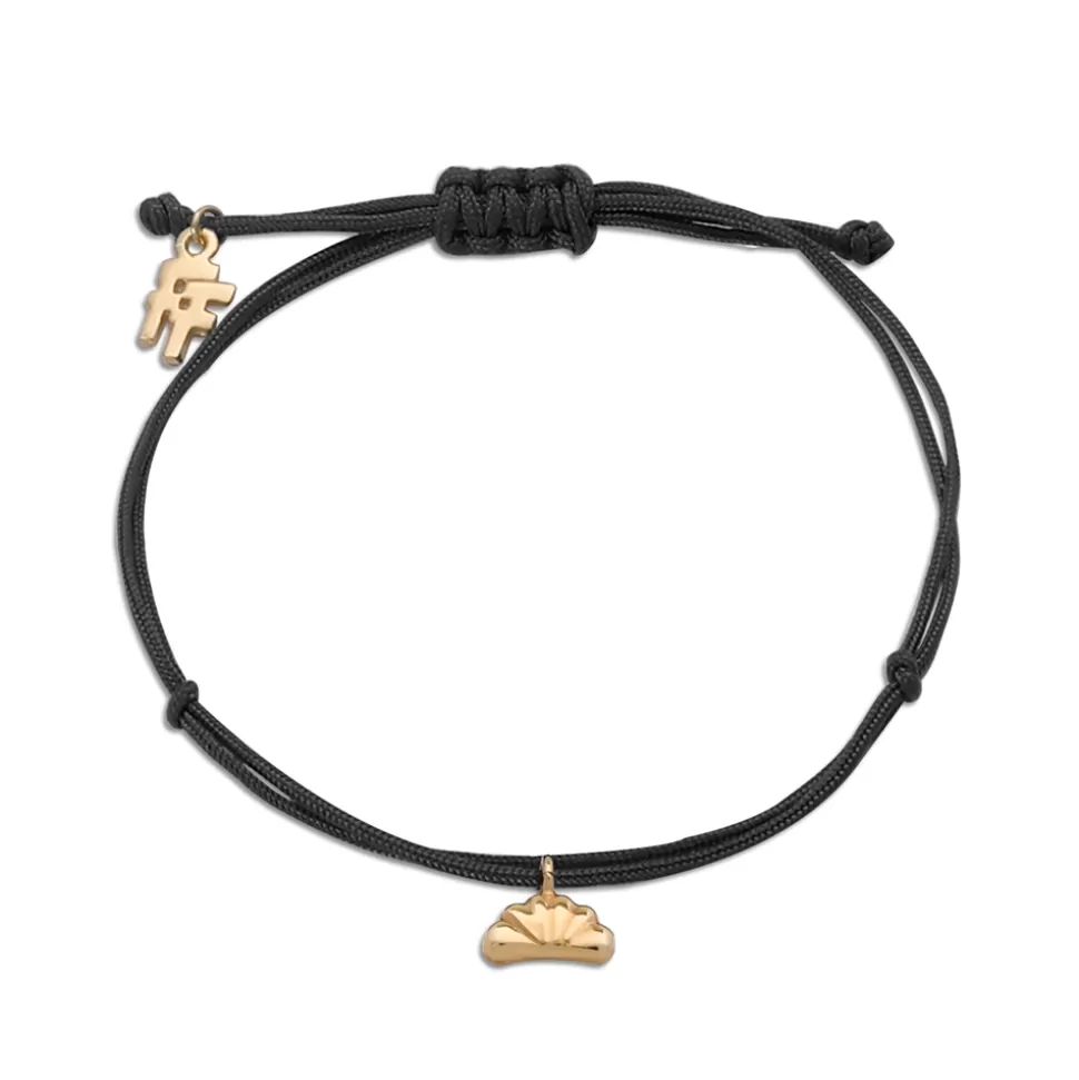 Women Folli Follie Bracelets^Fashionable.Me Cord Bracelet With Gold Plated Croissant Motif