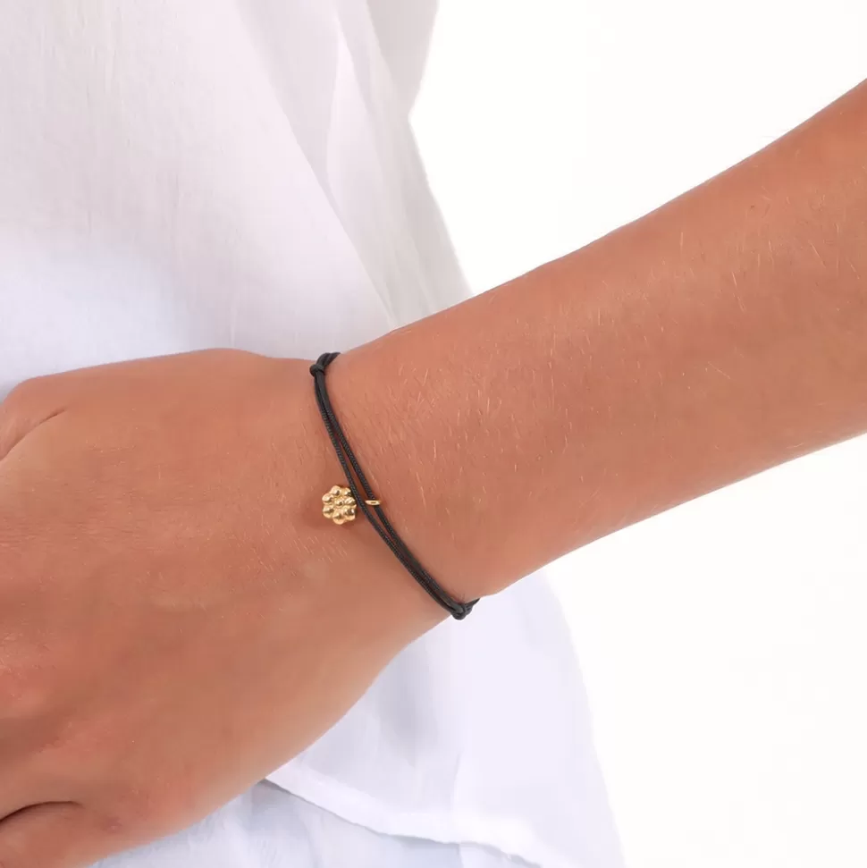 Women Folli Follie Bracelets^Fashionable.Me Cord Bracelet With Gold Plated Small Flower Motif