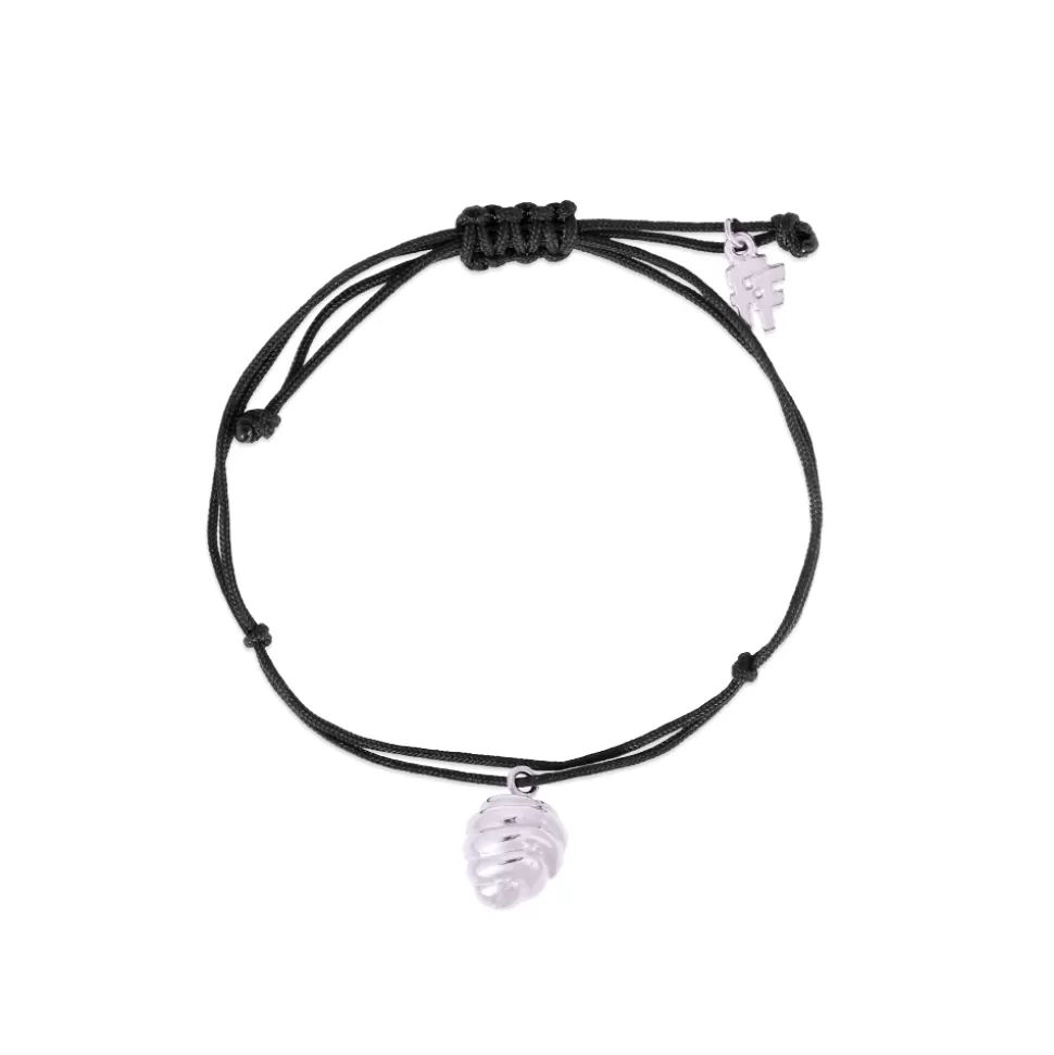 Women Folli Follie Bracelets^Fashionable.Me Cord Bracelet With Silver Beehive Motif
