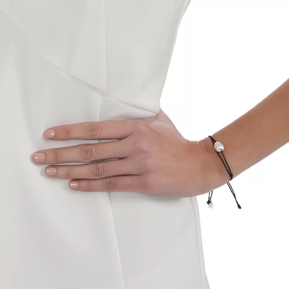 Women Folli Follie Bracelets^Fashionable.Me Cord Bracelet With Silver Boule Motif