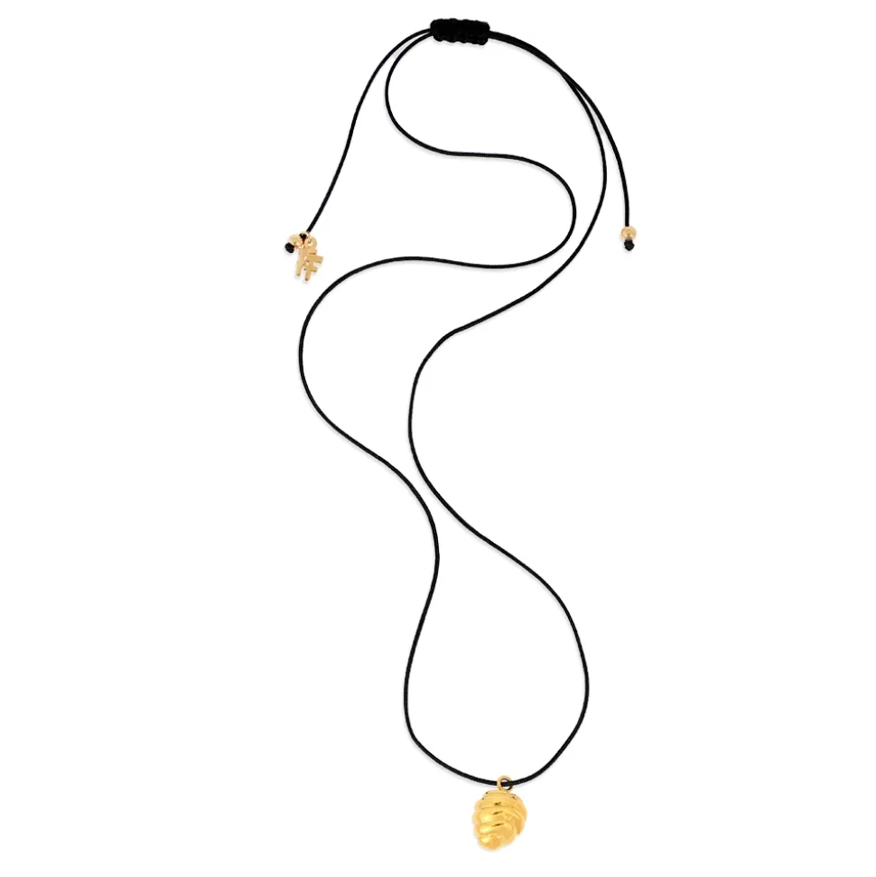 Women Folli Follie Necklaces^Fashionable.Me Cord Necklace With Gold Plated Beehive Motif