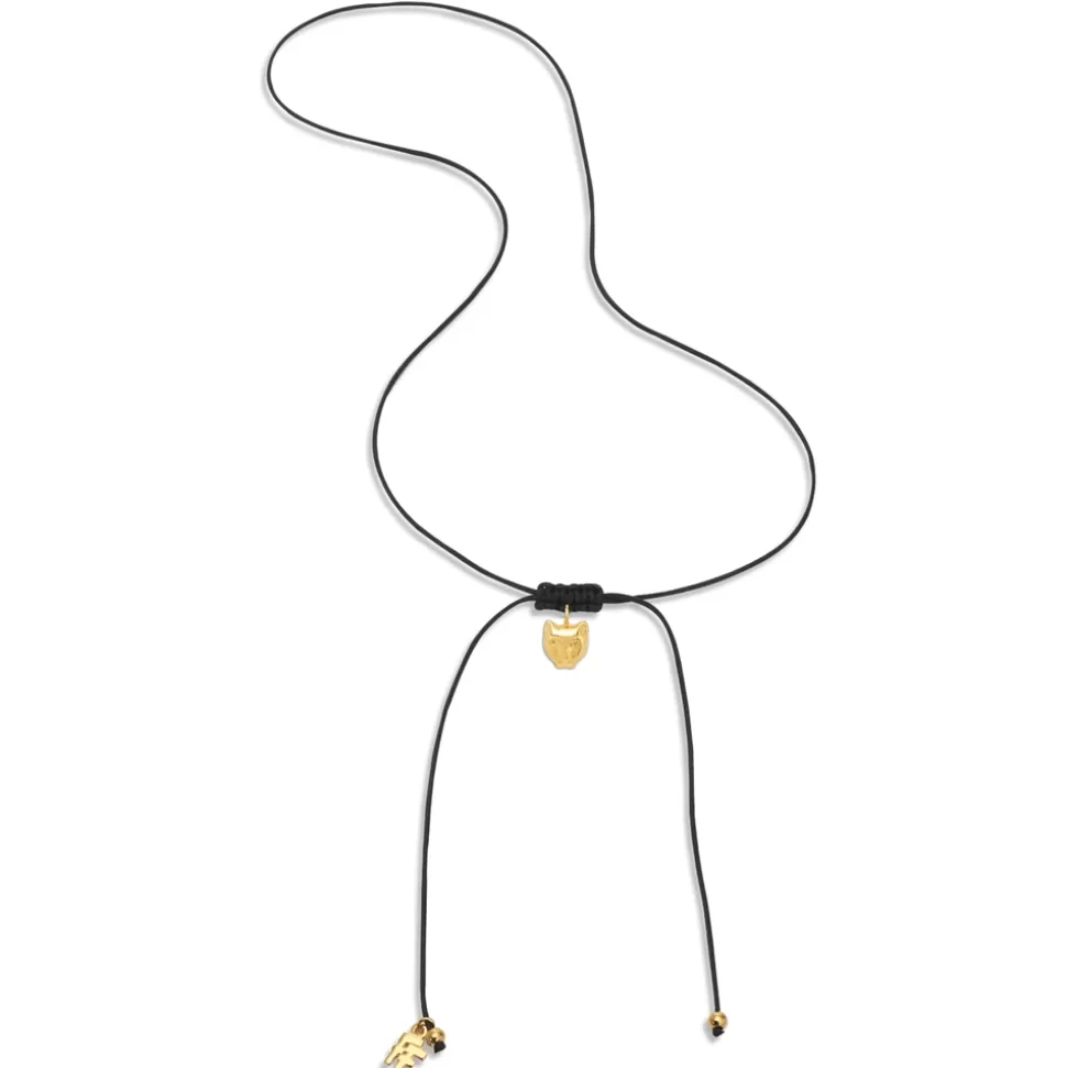 Women Folli Follie Necklaces^Fashionable.Me Cord Necklace With Gold Plated Cat Motif