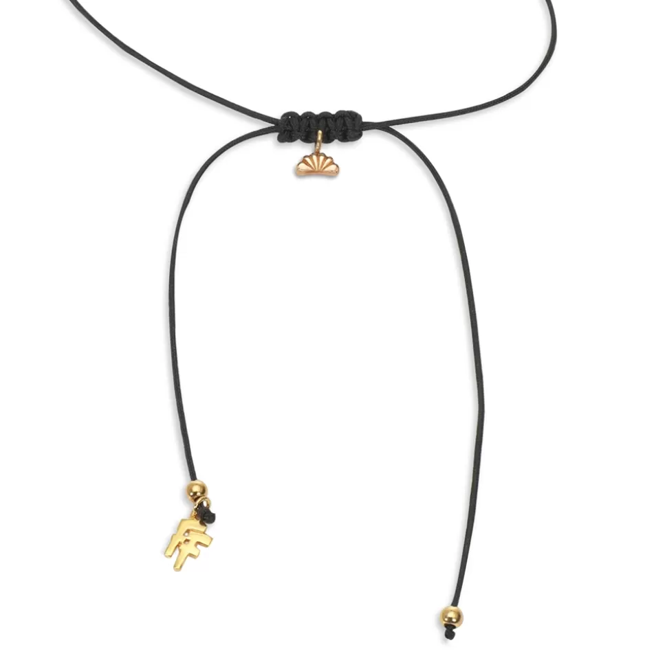 Women Folli Follie Necklaces^Fashionable.Me Cord Necklace With Gold Plated Croissant Motif