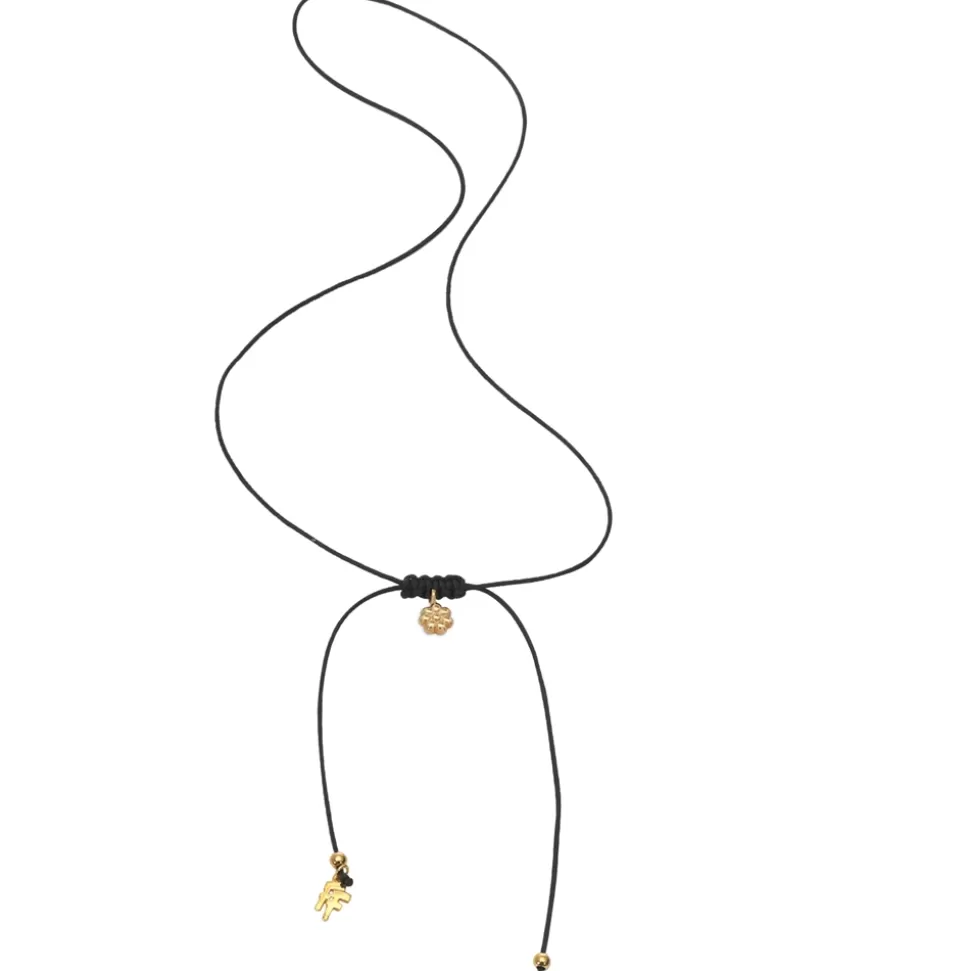 Women Folli Follie Necklaces^Fashionable.Me Cord Necklace With Gold Plated Flower Motif