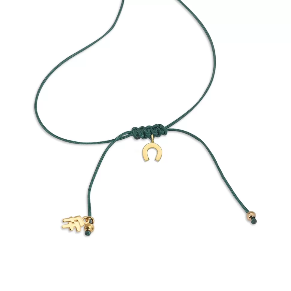 Women Folli Follie Necklaces^Fashionable.Me Cord Necklace With Gold Plated Horseshoe Motif