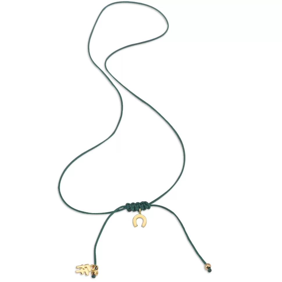 Women Folli Follie Necklaces^Fashionable.Me Cord Necklace With Gold Plated Horseshoe Motif