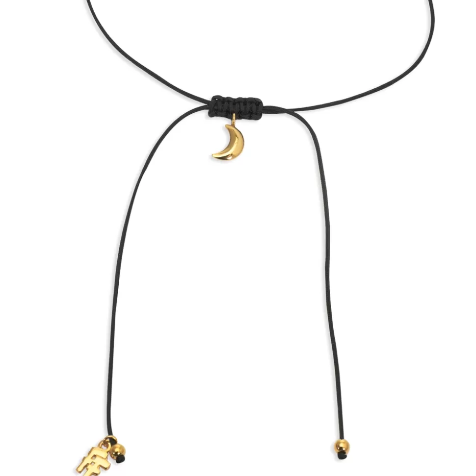 Women Folli Follie Necklaces^Fashionable.Me Cord Necklace With Gold Plated Moon Motif