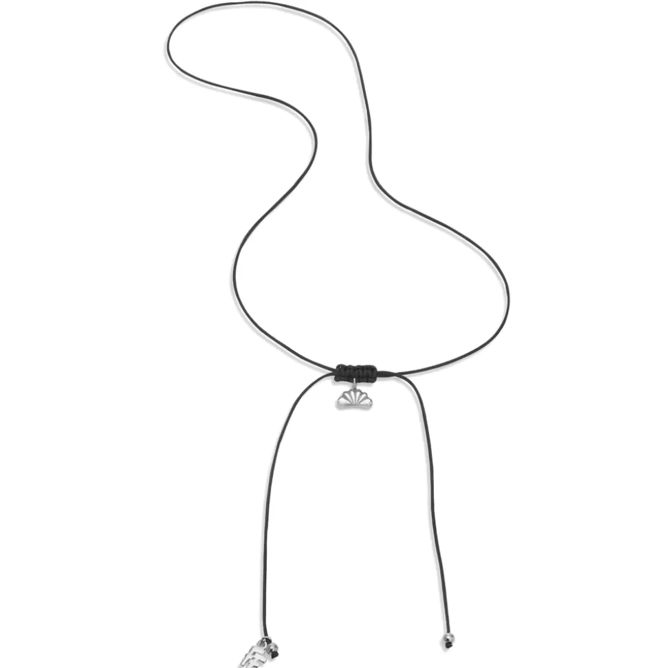 Women Folli Follie Necklaces^Fashionable.Me Cord Necklace With Silver Croissant Motif