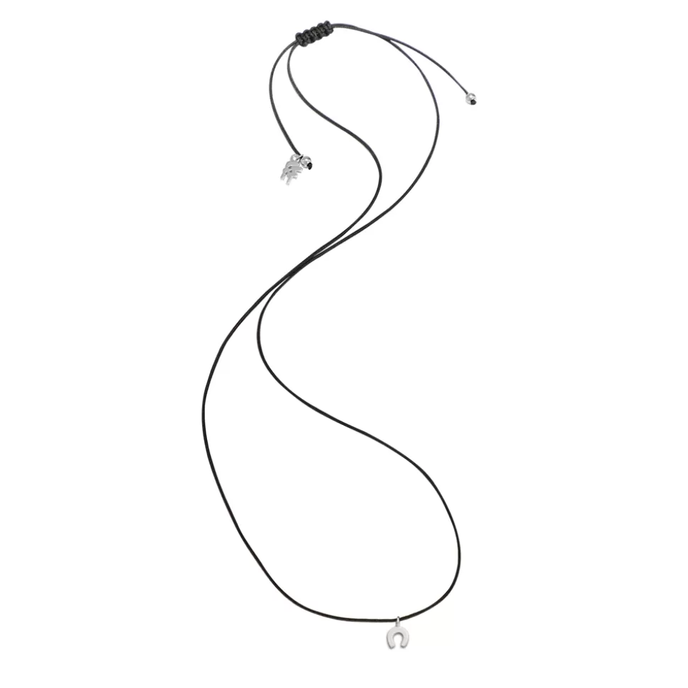 Women Folli Follie Necklaces^Fashionable.Me Cord Necklace With Silver Horseshoe Motif