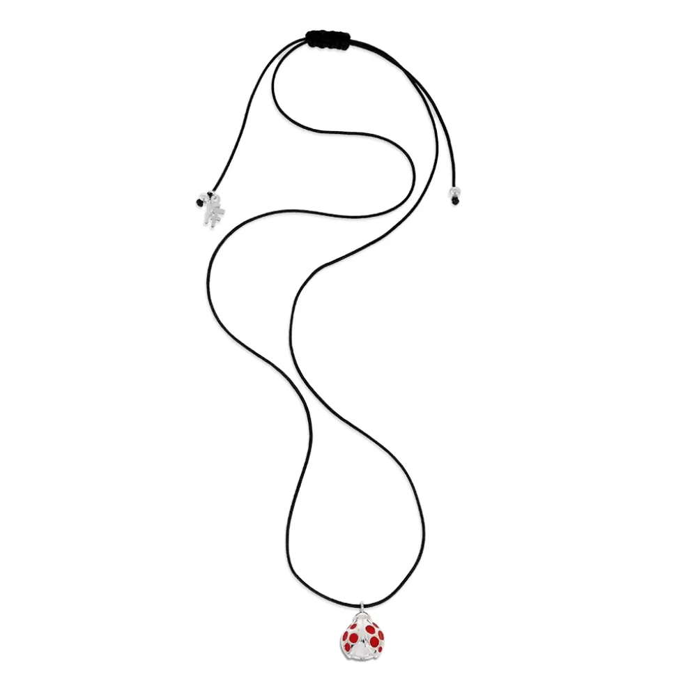 Women Folli Follie Necklaces^Fashionable.Me Cord Necklace With Silver Ladybug Motif