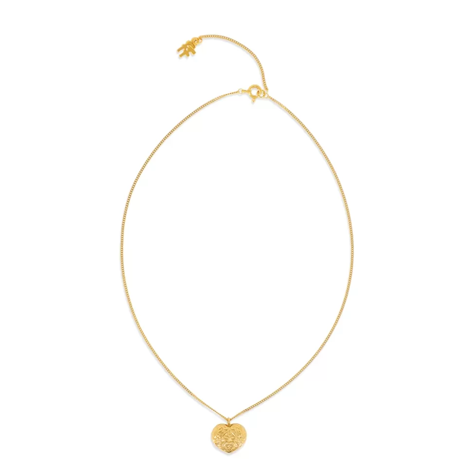 Women Folli Follie Necklaces^Fashionable.Me Gold Plated Chain Necklace With Carved Heart Motif