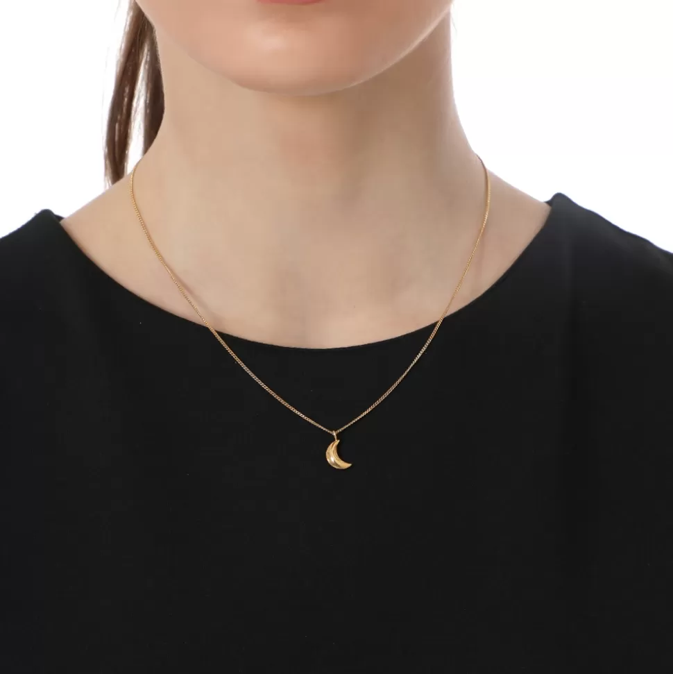 Women Folli Follie Necklaces^Fashionable.Me Gold Plated Chain Necklace With Moon Motif