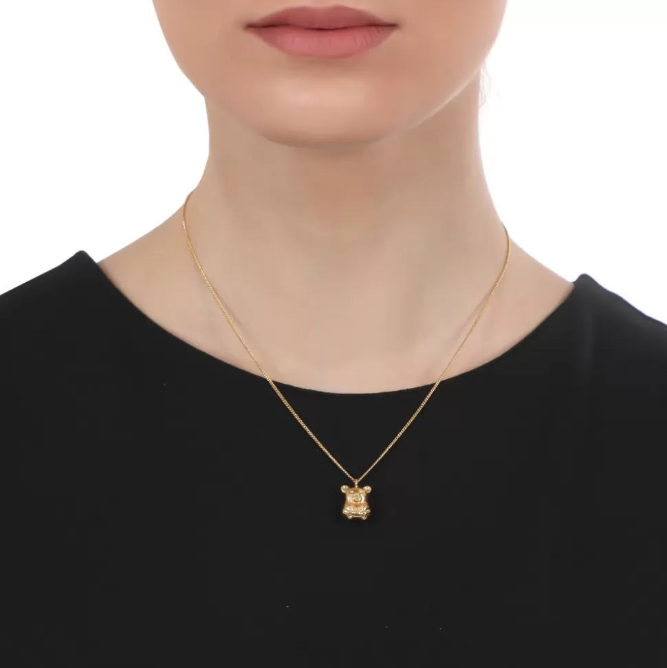 Women Folli Follie Necklaces^Fashionable.Me Gold Plated Chain Necklace With Small Bear Motif