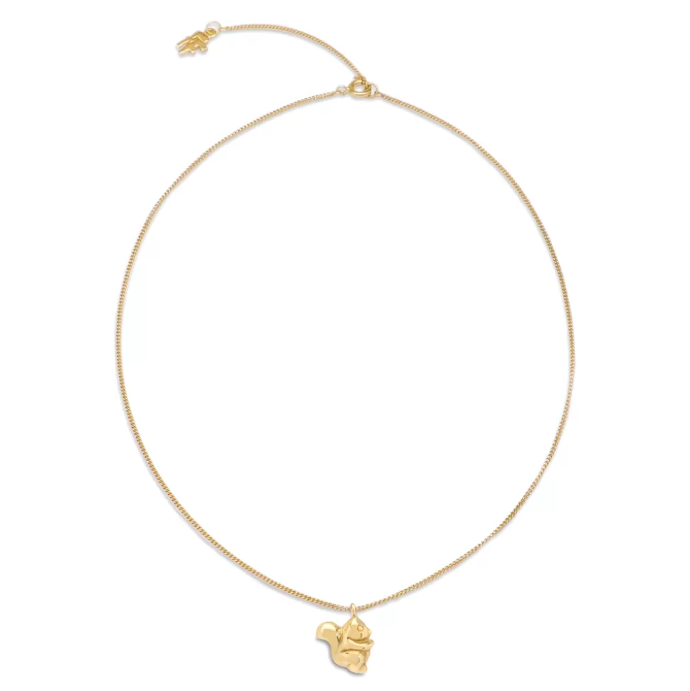 Women Folli Follie Necklaces^Fashionable.Me Gold Plated Chain Necklace With Squirrel Motif