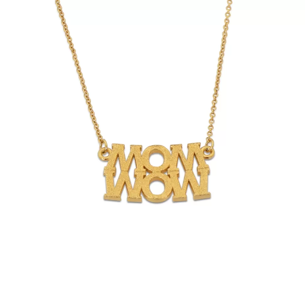Women Folli Follie Necklaces^Fashionable.Me Short Matte Gold Plated Necklace With Word "Mom"