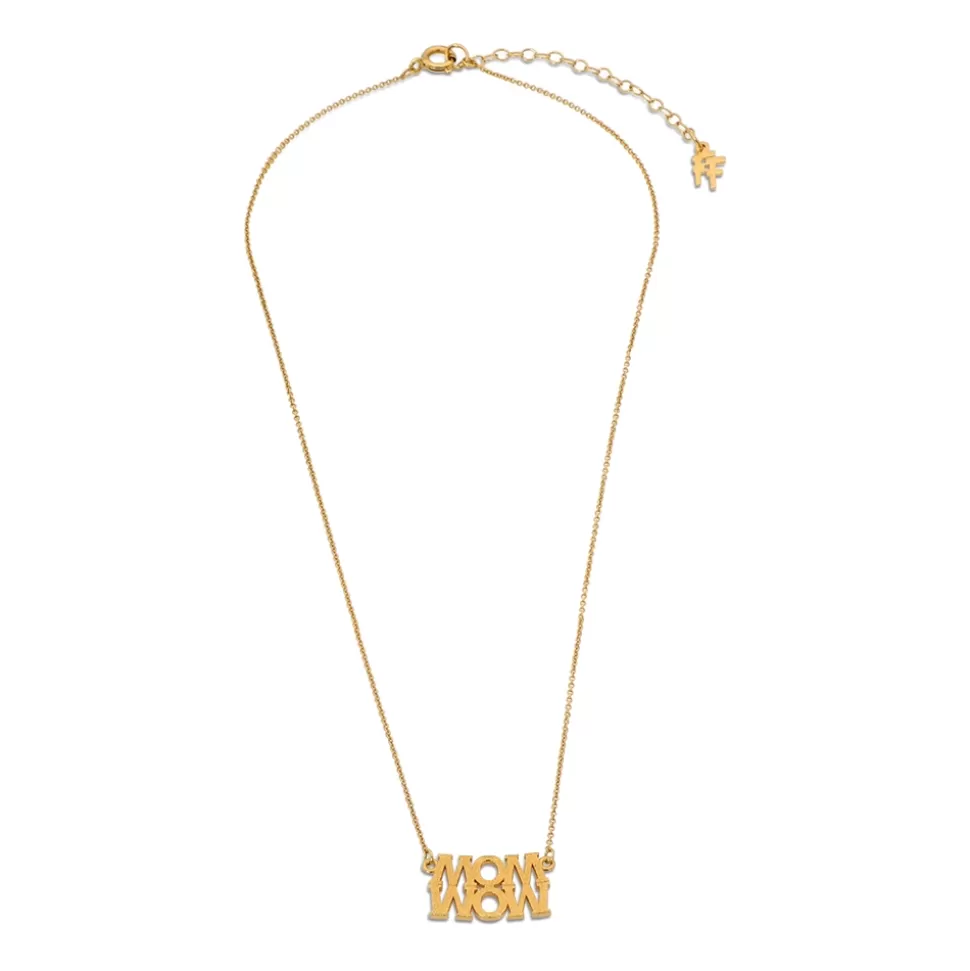 Women Folli Follie Necklaces^Fashionable.Me Short Matte Gold Plated Necklace With Word "Mom"