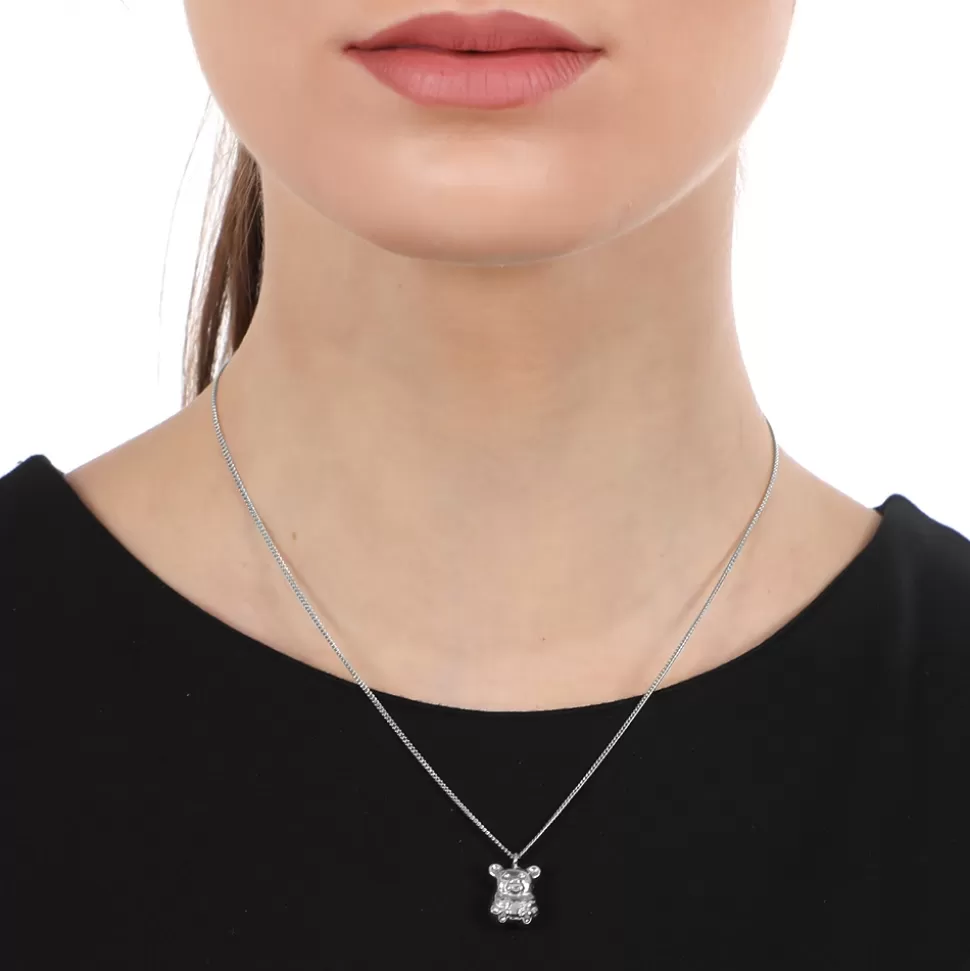 Women Folli Follie Necklaces^Fashionable.Me Silver Chain Necklace With Small Bear Motif