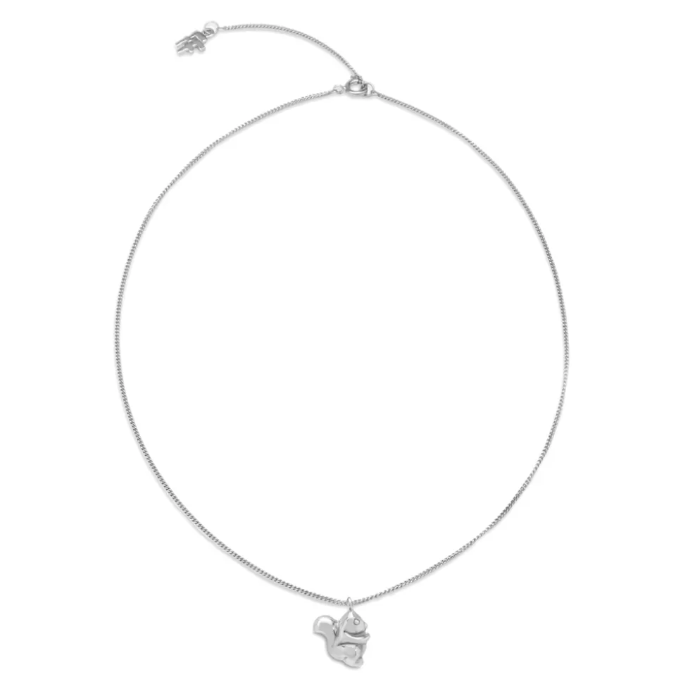 Women Folli Follie Necklaces^Fashionable.Me Silver Chain Necklace With Squirrel Motif