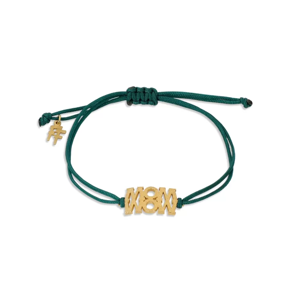 Women Folli Follie Bracelets^Fashionable.Mecord Bracelet With Matte Gold Plated Word "Mom"