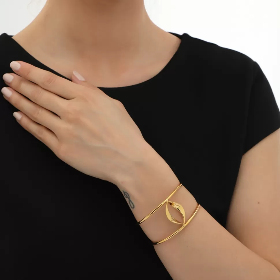 Women Folli Follie Bracelets^Flaming Soul Bangle Gold Plated