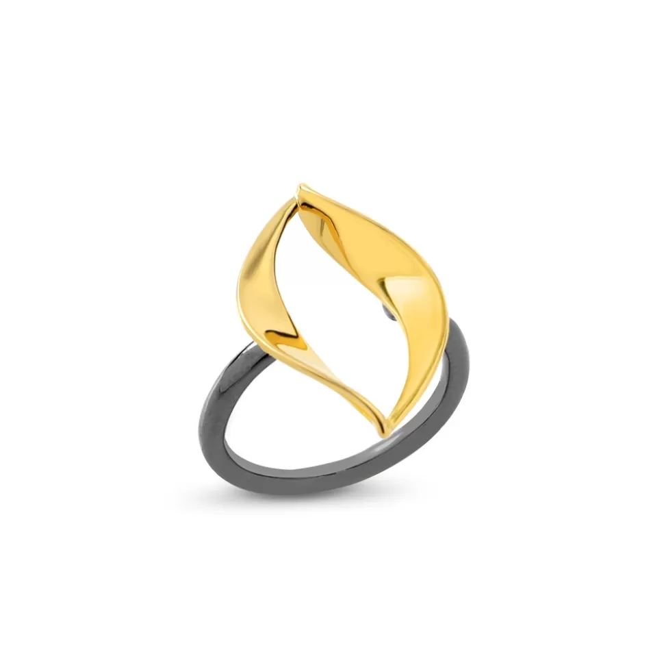 Women Folli Follie Rings^Flaming Soul Bicolor Gun Ring With Gold Plating