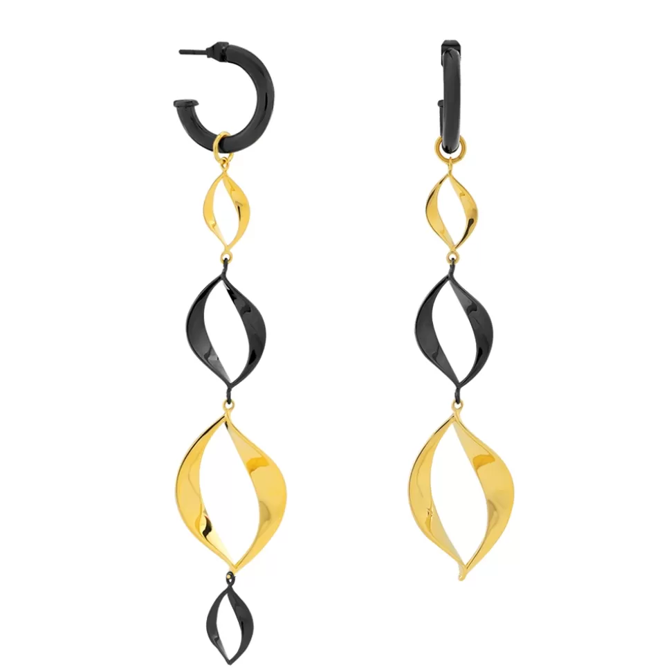 Women Folli Follie Earrings^Flaming Soul Long Asymmetric Gun Earrings With Gold Plating