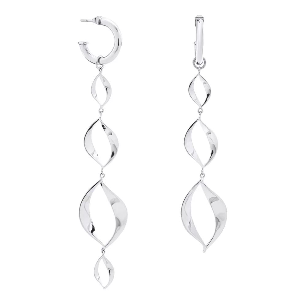 Women Folli Follie Earrings^Flaming Soul Long Asymmetric Silvery Earrings