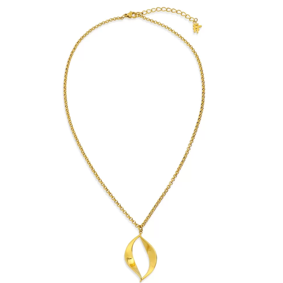 Women Folli Follie Necklaces^Flaming Soul Short Gold Plated Necklace