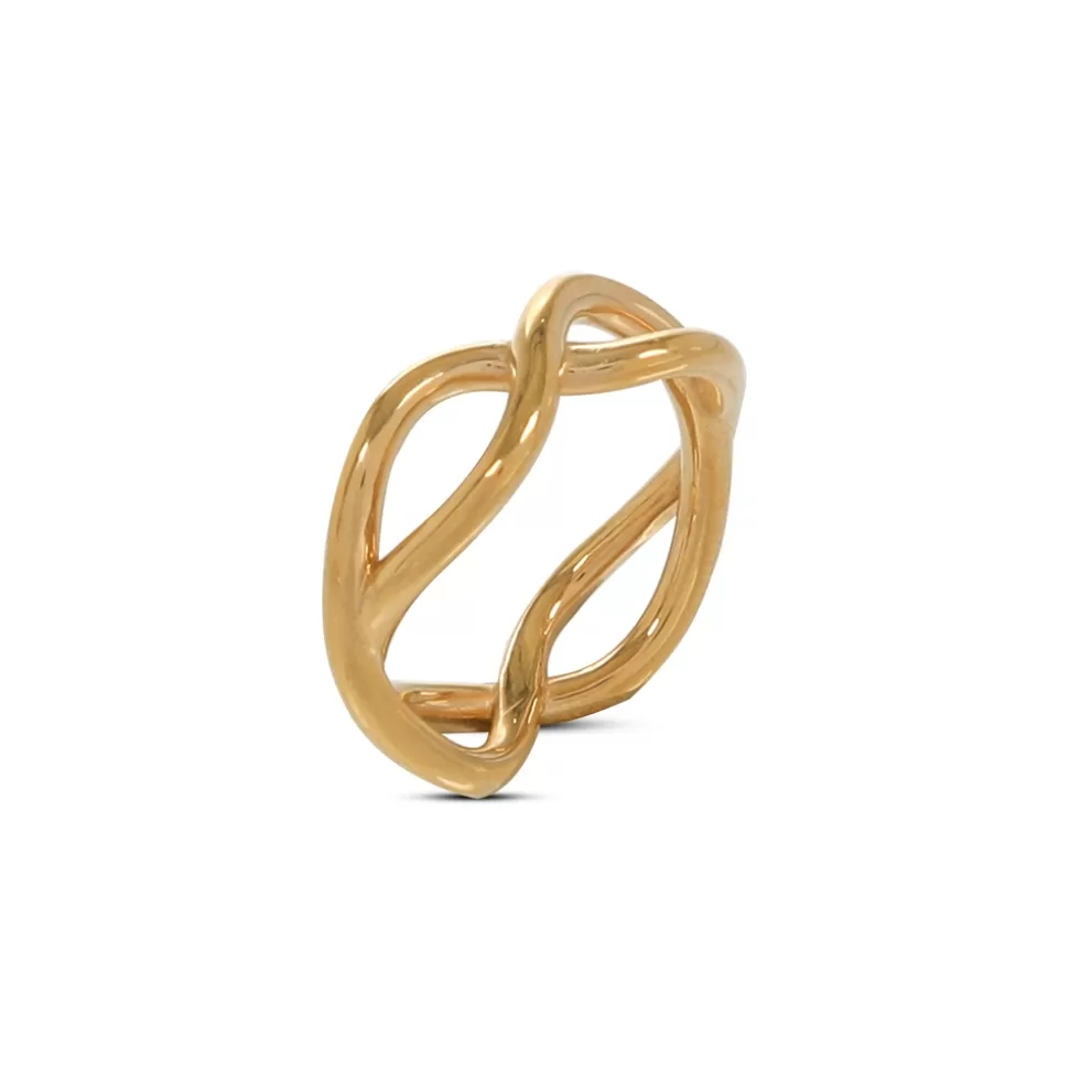 Women Folli Follie Rings^Fluidity Color Yellow Gold Plated Ring