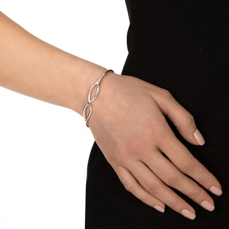 Women Folli Follie Bracelets^Fluidity Silver Plated Bangle