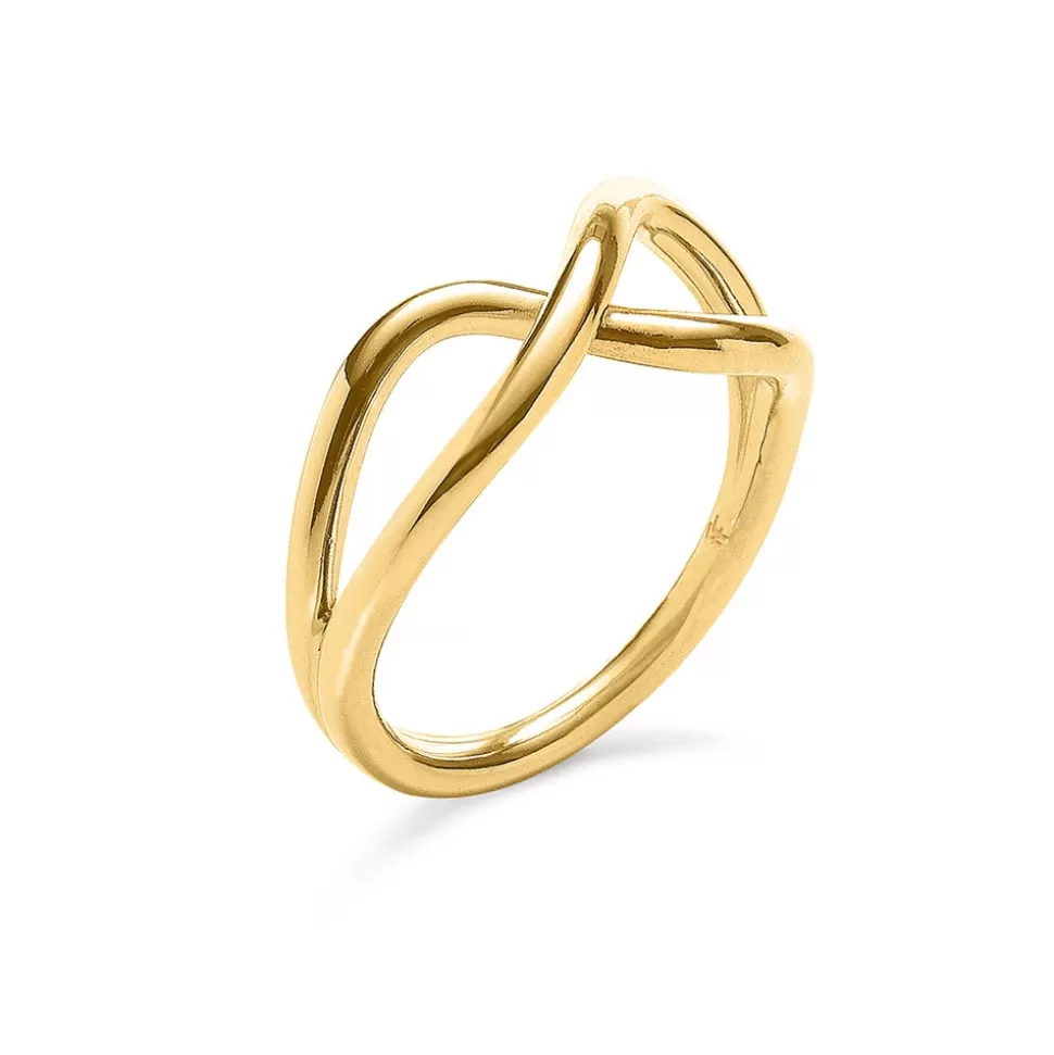 Women Folli Follie Rings^Fluidity Yellow Gold Plated Ring