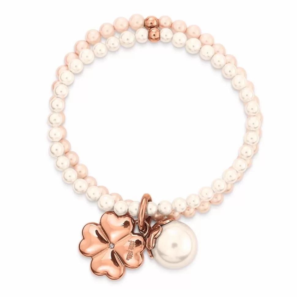 Women Folli Follie Bracelets^Heart4Heart Gold Plated Pearl Bracelet