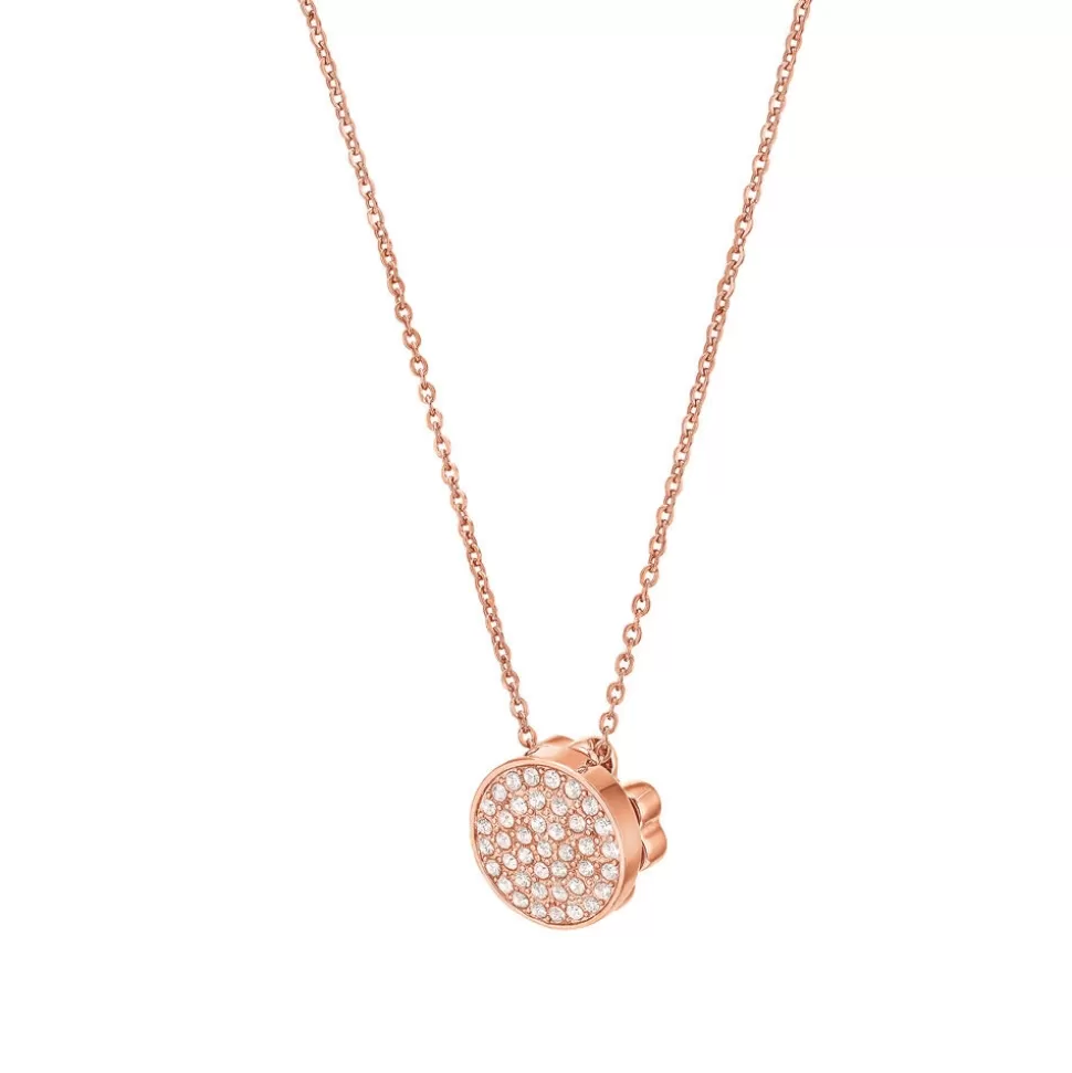 Women Folli Follie Necklaces^Heart4Heart Rose Gold Plated Short Neckalce